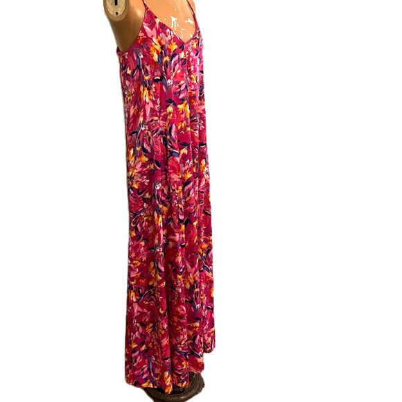 Nicole Miller Multicolor Floral Spaghetti Strap Maxi Women's Dress Size XS Art - Picture 3 of 11